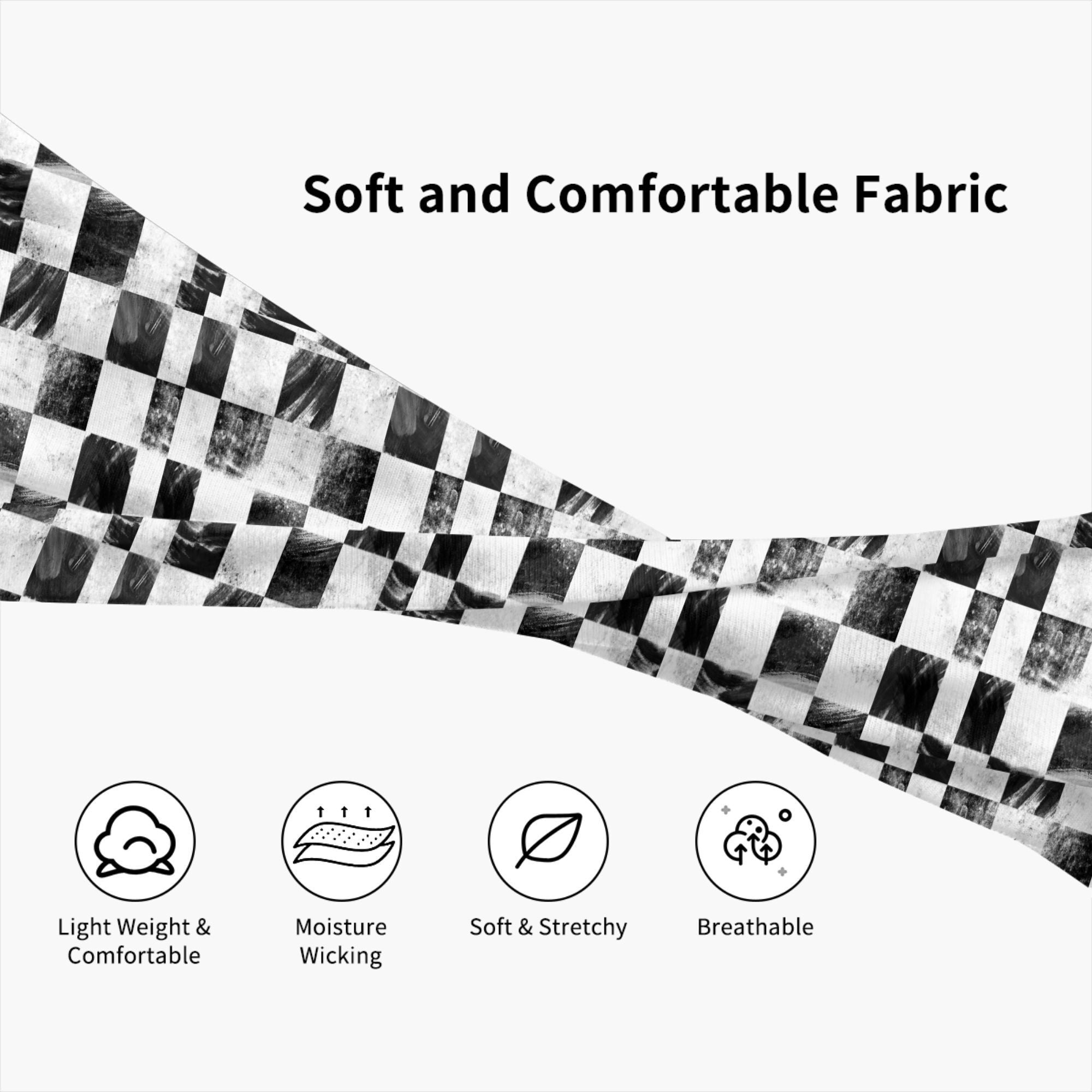 Signature Check Plaid Breathable Headband for Sport & Casual Outfits