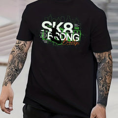 Skater Boy California Print Men's Graphic Crew Neck T-shirt