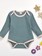 Baby Girls Cotton Long Sleeve Triangle Romper
