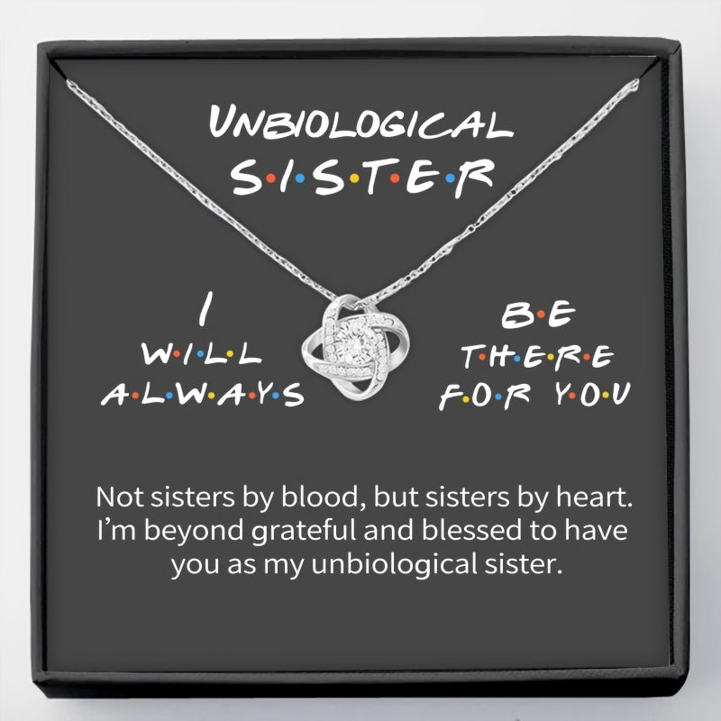 Zircon Pendant Necklace Birthday Gift To My Unbiological Sister