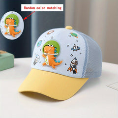 Boys Dinosaur Mesh Baseball Cap Adjustable Breathable Sun Hat