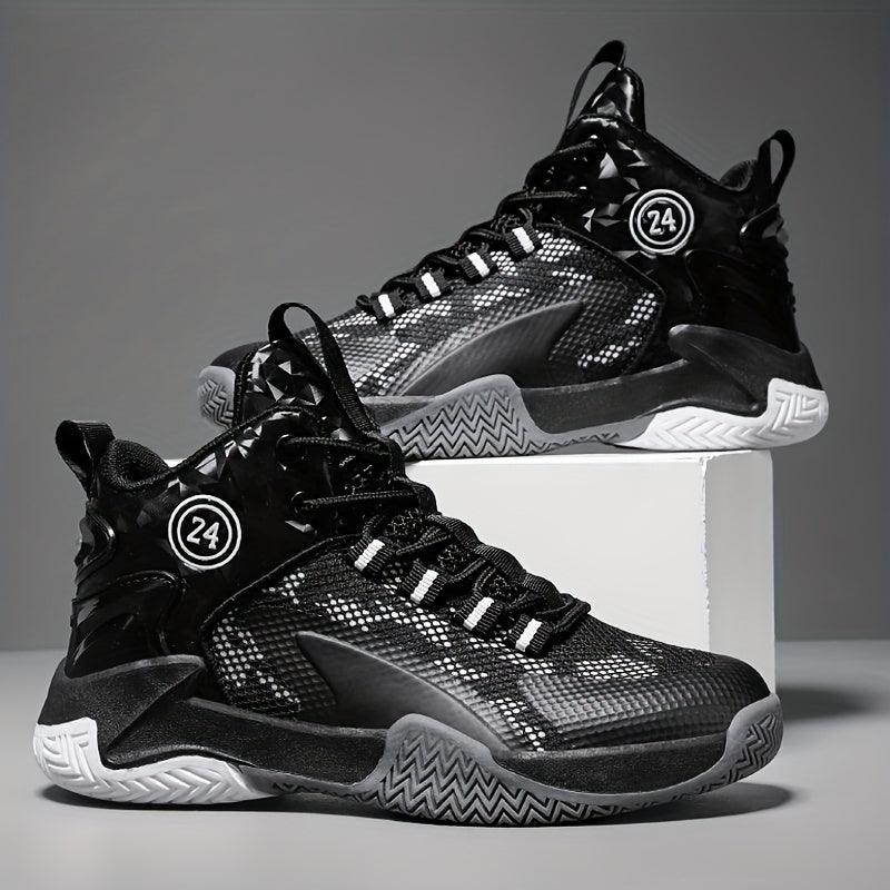 Boys' High Top Basketball Shoes for Outdoor Activities