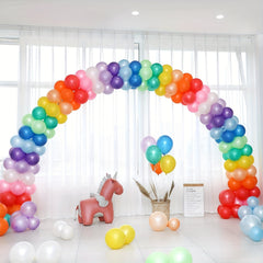 120 Assorted Color Rainbow Latex Balloons - 12 Bright Party Balloons