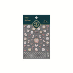 Cat Inlaid Pearl Nail Art Sticker 5D Three-dimensional Back Glue