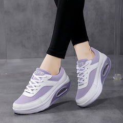 Colorblock Mesh Sneakers Air Cushion Running Shoes