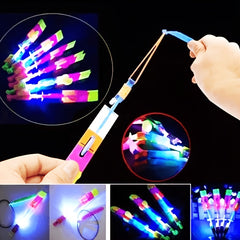10pcs LED Light Arrow Rocket Helicopter Flying Toy Party Fun Gift