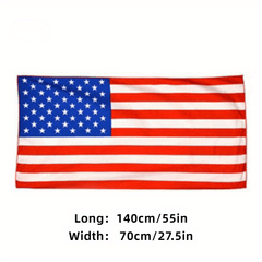 British American Flag Beach Towel 70 Lightweight Quick Drying