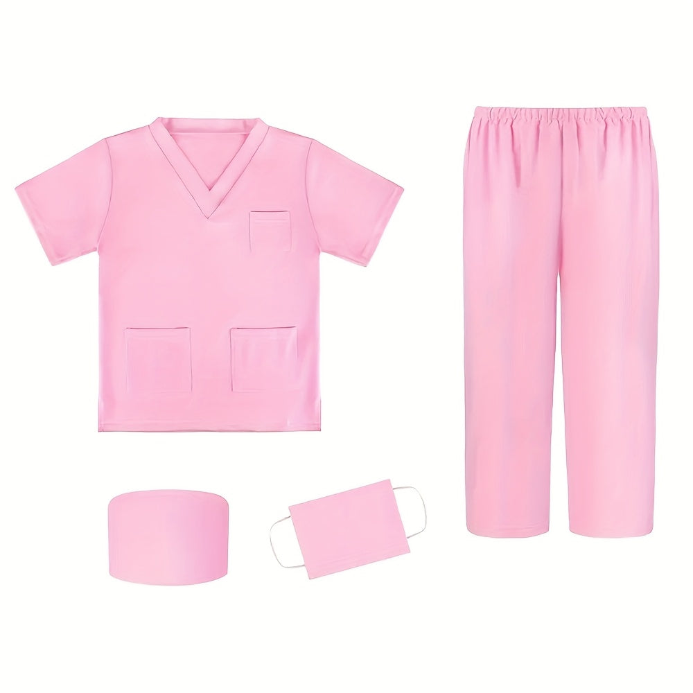 Kids Doctor Dress Up Clothing 4pcs Set for Play Halloween Dress Up