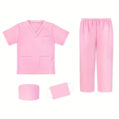 Kids Doctor Dress Up Clothing 4pcs Set for Play Halloween Dress Up