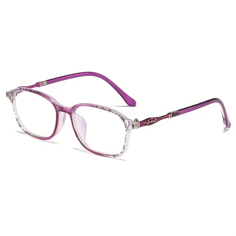 Light Blocking Reading Glasses Retro Square Clear Lens Anti Eyestrain UV Compute