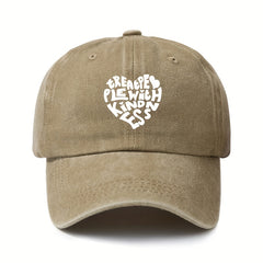 Heart Pattern Retro Baseball Cap Adjustable Sunscreen Hat