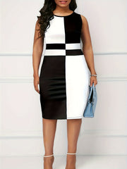 Colorblock Bodycon Tank Dress