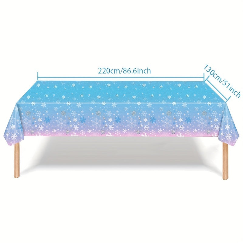 Winter Snowflake Tablecloth and Party Supplies Set