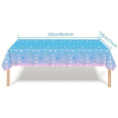 Winter Snowflake Tablecloth and Party Supplies Set