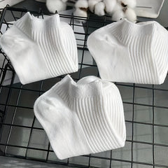 5 Pairs Women's Solid Comfy & Breathable All match Socks
