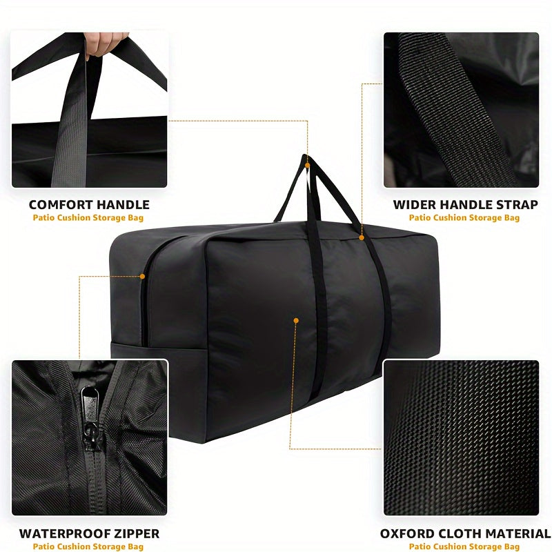 600D Oxford Cloth Reusable Grocery Bag Large Capacity Foldable Tote Bag