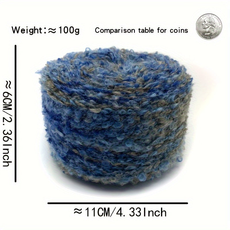 2pcs Segmented Dye Mohair Yarn With 10 Wool 90 Fleece