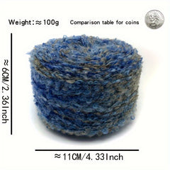 2pcs Segmented Dye Mohair Yarn With 10 Wool 90 Fleece