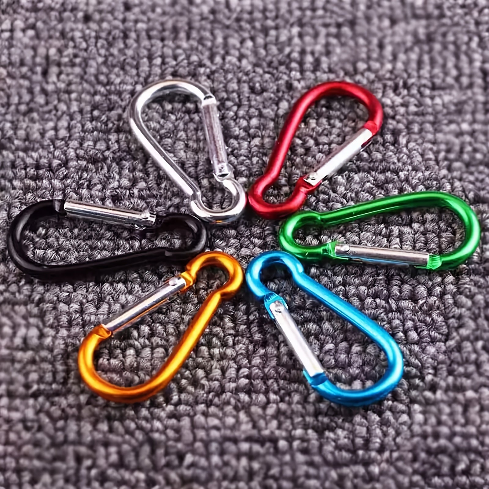 10pcs Aluminum Carabiner Outdoor Keychain Random Gourd Shape