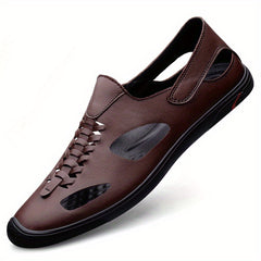 Men's Hollow Out Loafer Shoes Non-Slip Slip On Shoes Spring And Summer
