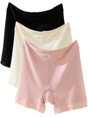 3 Pack Plus Size Casual Boyshorts Women's Set