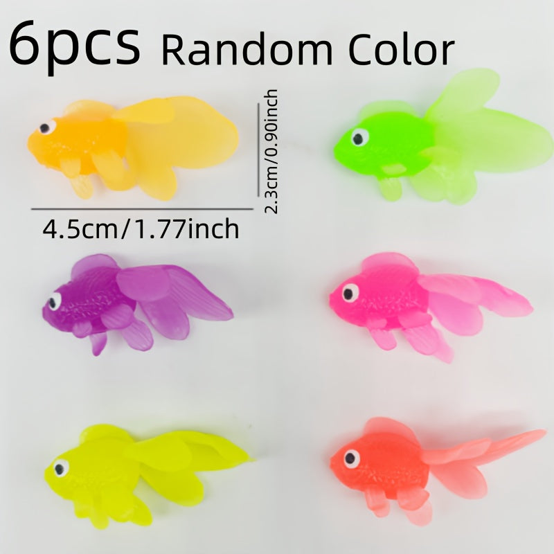 15 Toy Goldfish Soft Elastic Rich Colors for Small Animals