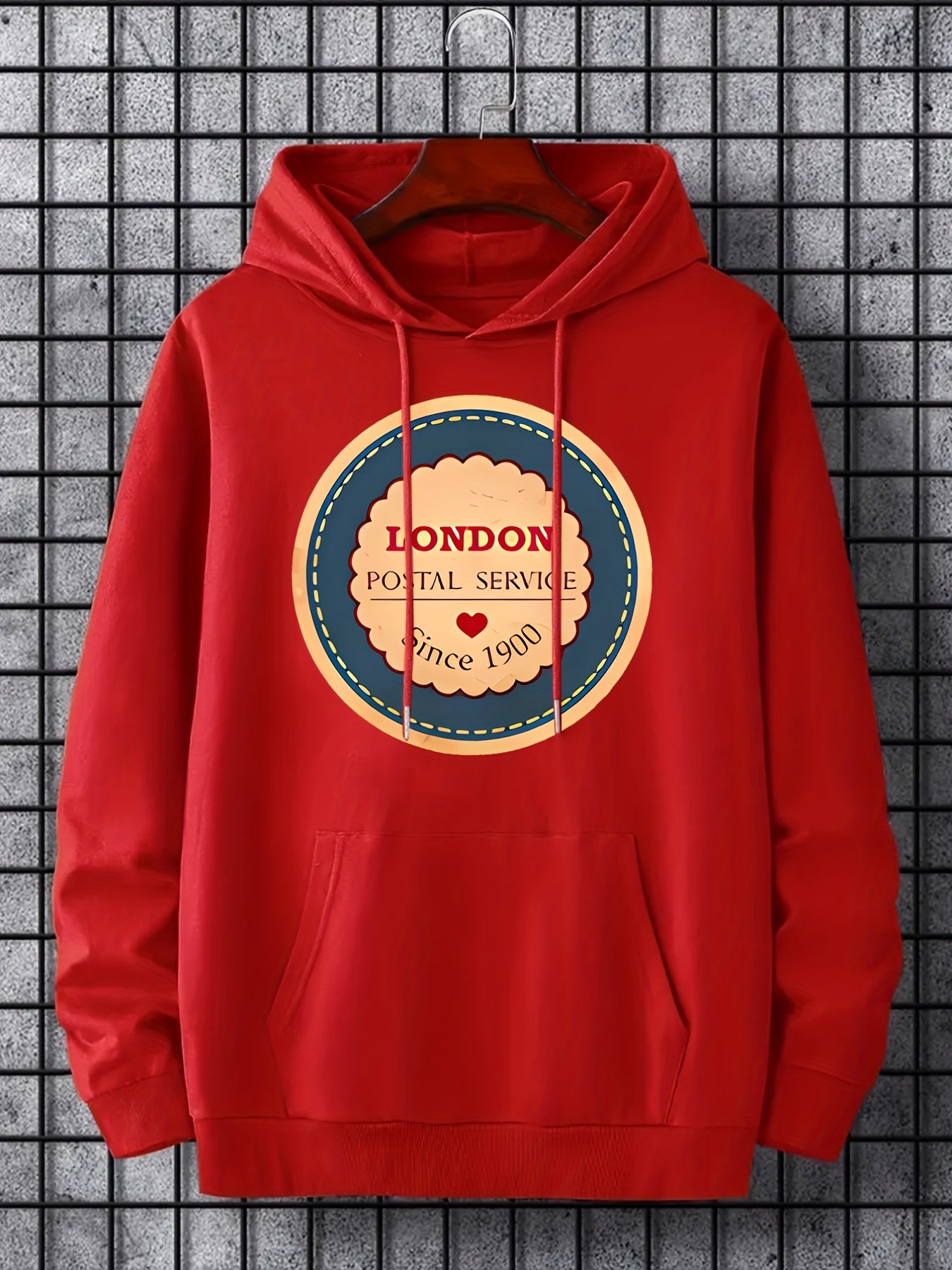 London Postal Service Print Hoodie for Men