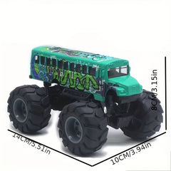Alloy School Bus Pull Back Model Bus Car Toy
