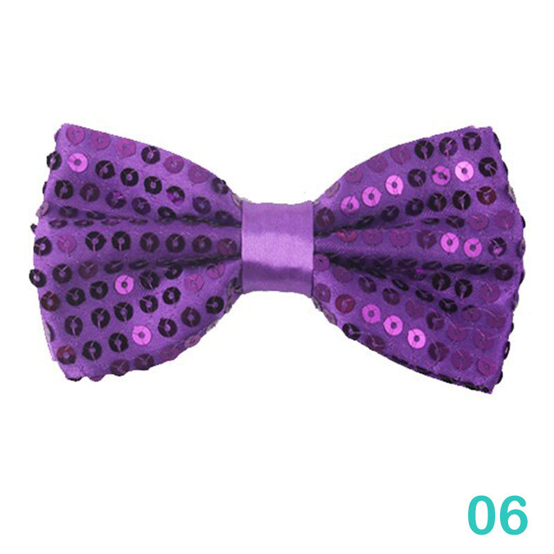 Sequin Bowtie For Women Solid Sparkle Bow Ties For Women