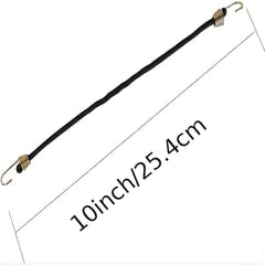15pcs 25.4cm Mini Bungee Cords Rubber with Steel Hooks for Tarps Covers Canopies