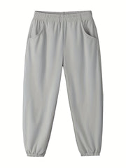 Boys Casual Ice Silk Long Pants Spring Autumn Kids Clothing