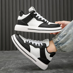 Men's Color Block Skate Shoes Non Slip Casual Lace Up Sneakers