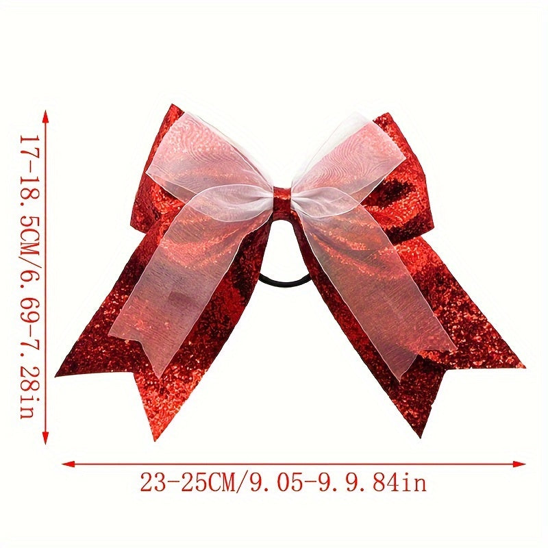 Sequins Bow Hair Band Cheerleading Headdress Hair Accessory
