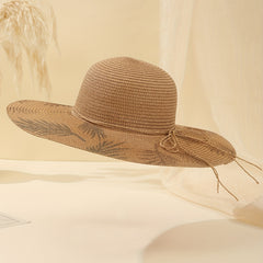 Men's Summer Big Brim Beach Sun Protection Straw Hat