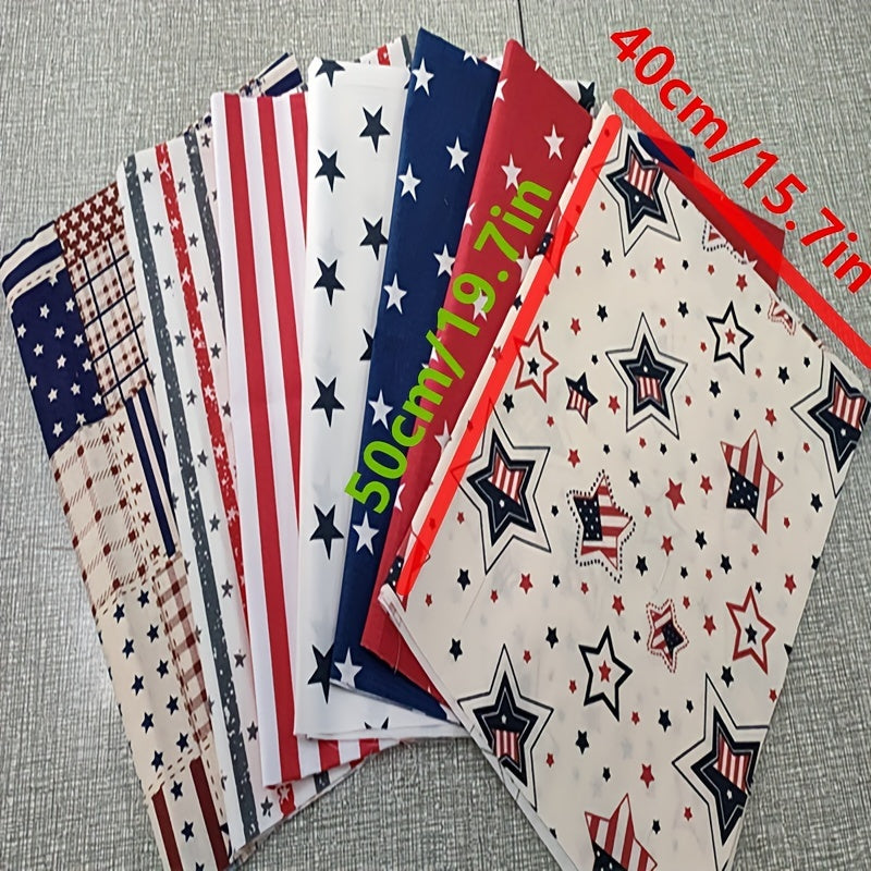 7pcs Twill Cotton Fabrics Fat Quarter Bundle DIY Quilting Fabrics