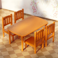 Forest Family Children's Mini Doll House Kitchen Furniture Set