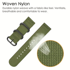 Soft Green Double Layer Nylon Smart Watch Strap