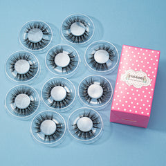 Fluffy 6D Mink False Eyelashes Pack of 10 for Perfect Makeup