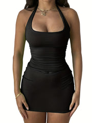 Halter Top & Skirt Outfit Set Women's Clothing