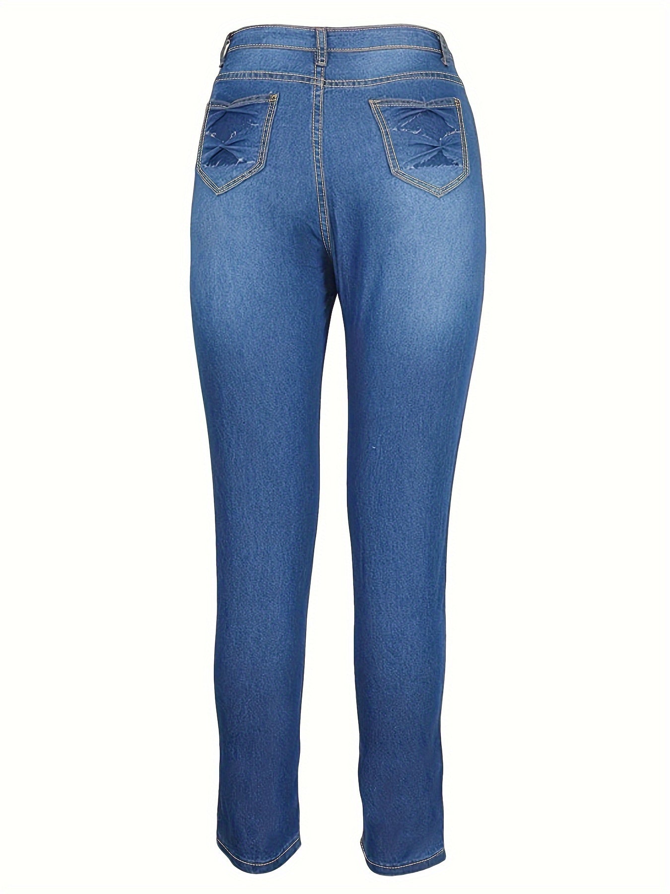 Plus Solid High Rise Stretch Skinny Jeans