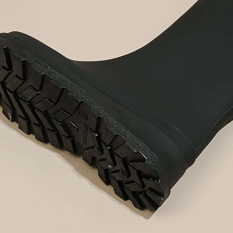 High Tube Non-slip Rain Boots Women's Rubber Water Shoes