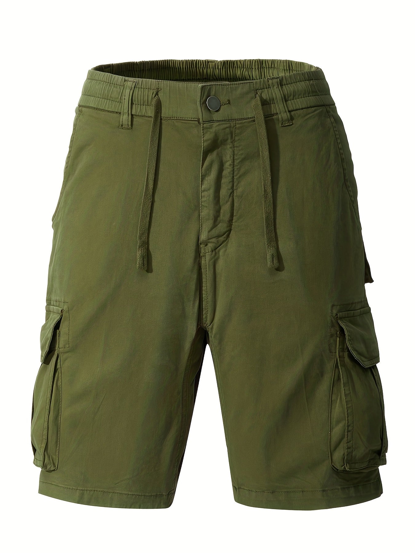 Men's Casual Cargo Elastic Waist Shorts For Summer Outdoor