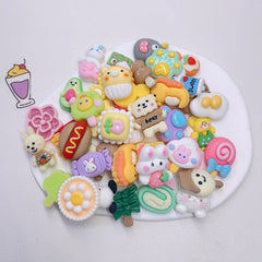 50pcs Cartoon Animal DIY Accessories for Earrings Hair Key Chains Cups Patches