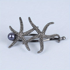 Artificial Diamond Starfish Twist Hair Clip for Girls