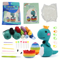 Adults Beginner Crochet Animal Kit with Videos, Yarn, Stuffing