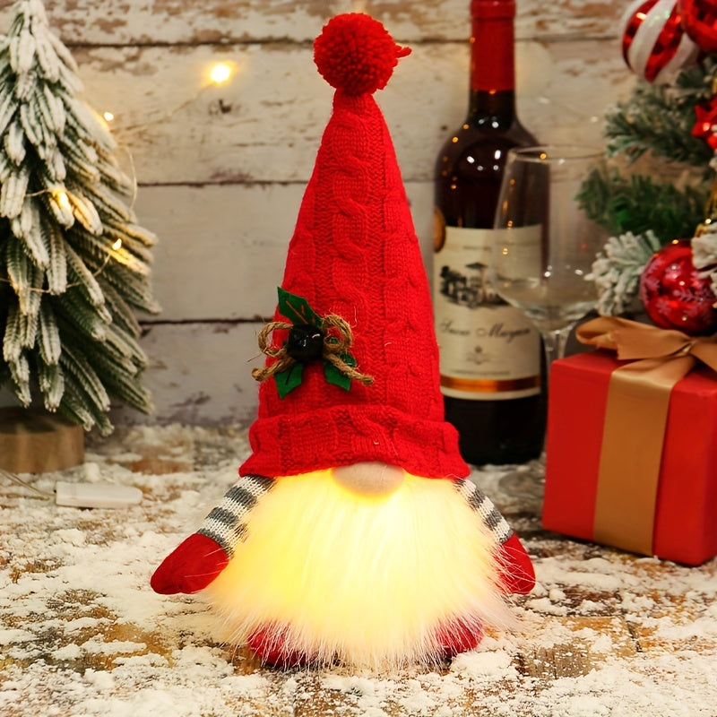 Christmas Knitted Hat Luminous Doll Winter Beanie