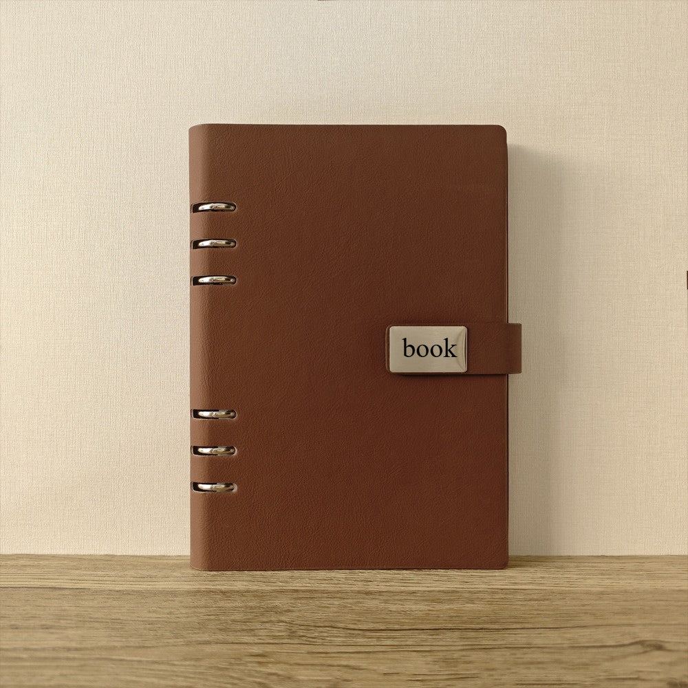 Personalized A5PU Leather Notebook Customized Name Glossy Surface