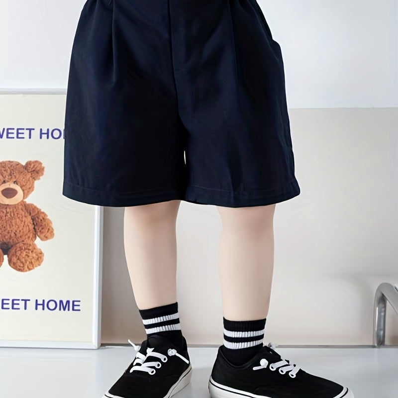 5pairs Kids Striped Breathable Sports Socks For Spring Summer