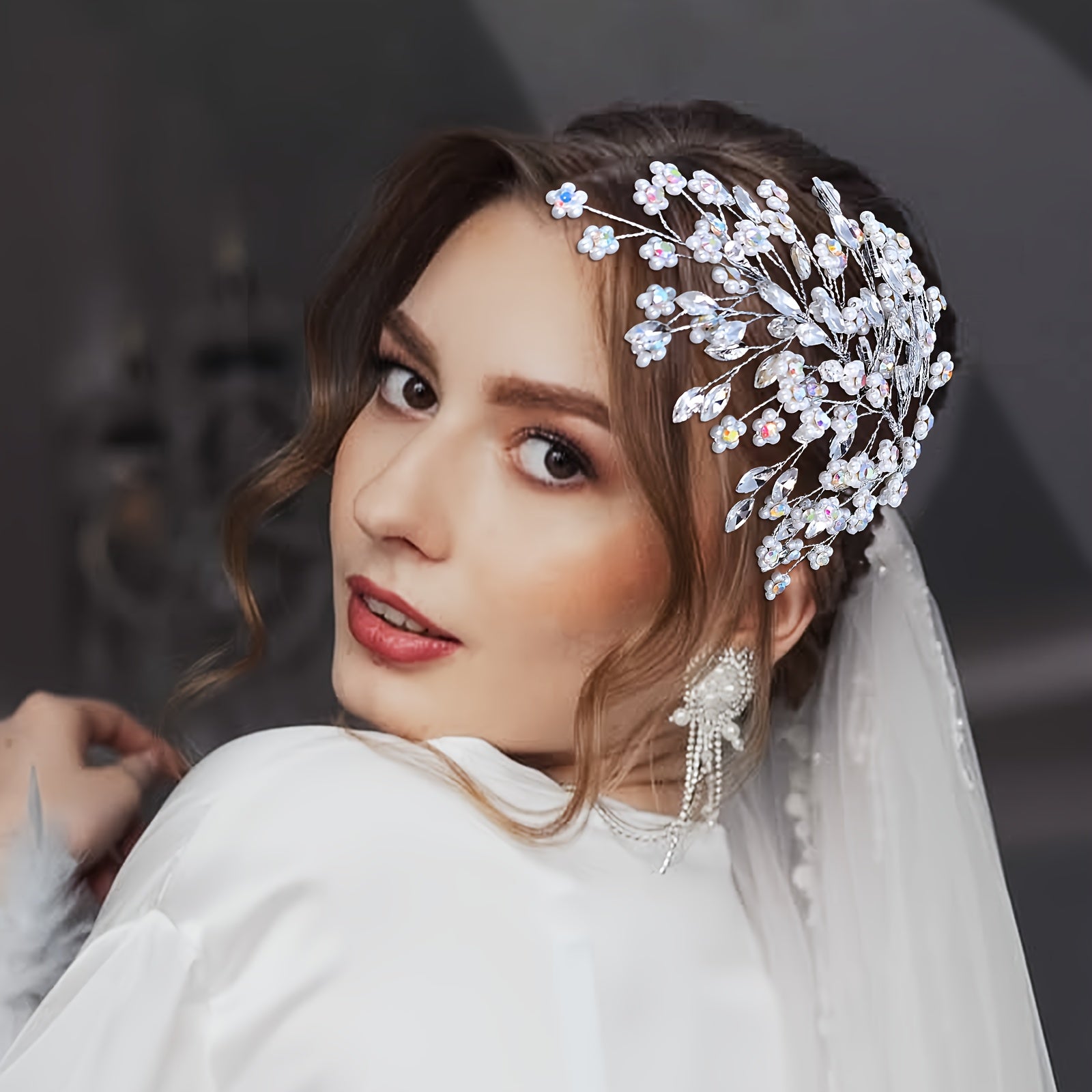 Faux Pearl Bridal Hairpiece Wedding Headpiece HP916