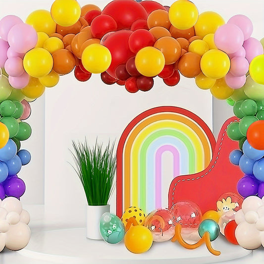 120 Rainbow Latex Balloons for Parties, Events, Wedding - 12 Colors